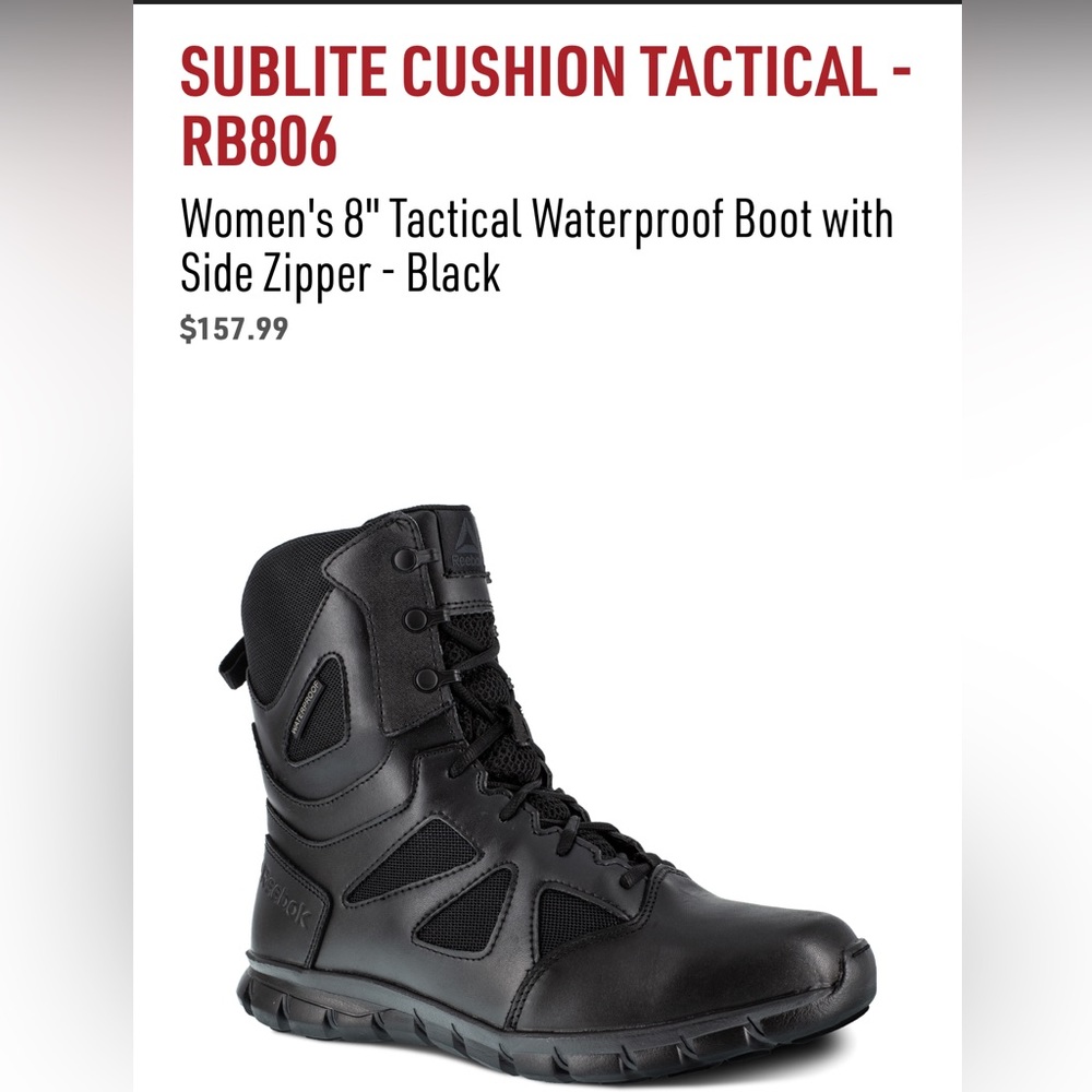 Black tactical boots